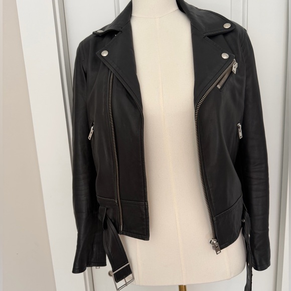IRO Jackets & Blazers - IRO Black Leather Moto Jacket Asymmetrical Biker Jacket EU 40 Medium